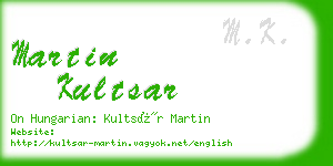 martin kultsar business card